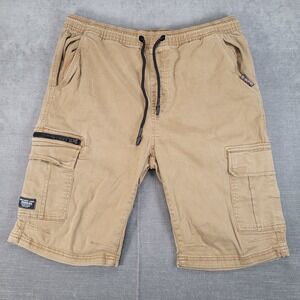 Akademiks Y2K Cargo Shorts Elastic Waist Drawstring Skater Casual XL‎